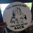 387096636_342360498322785_7317370202827055862_n.jpg Santa You should see the size of my sack Funny Sign / GAG gift / Funny cake topper / christmas decoration / Wreath making / crafts/ gifts