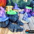 hfh.png Tortuga Bruja, Witchurtle, Halloween Print in Place, Cinderwing3D