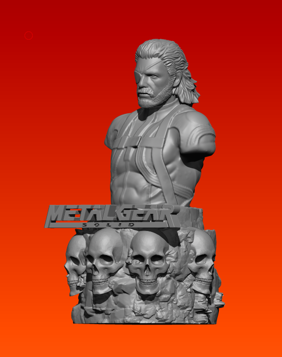 3.PNG Archivo OBJ Metal Gear Solid : Busto Snake・Objeto imprimible en 3D para descargar, Geralp