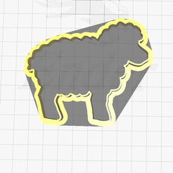 1.png sheep cookie cutter / Clay Cutter