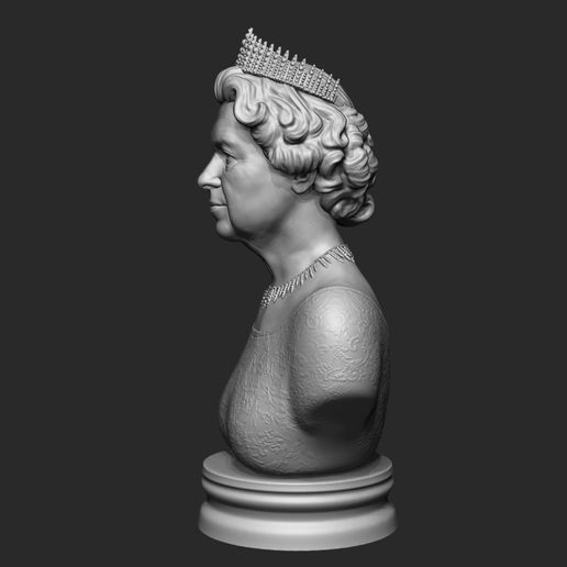 👸 Queen Elizabeth II Bust 3D print model・ STL File for 3D printing and ...