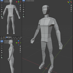 LowPolyCharacter.png STL-Datei Low Poly Charakter kostenlos・3D-Druckvorlage zum Herunterladen
