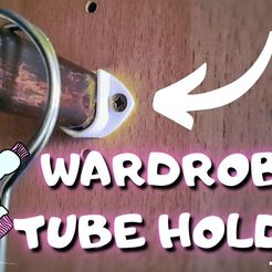 Wardrobe_tube_holder_JPG.jpg Download free STL file Wardrobe Tube Holder • Object to 3D print, EddyFlashed