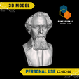 Charles-Dickens-Personal.png 3D Model of Charles Dickens - High-Quality STL File for 3D Printing (PERSONAL USE)