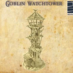 Goblin-Watchtower-1-re.jpg Файл 3D Сторожевая башня гоблинов 28 мм Настольный ландшафт・Модель для загрузки и 3D печати