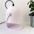 3d printable lamp with plant.jpg Minimalistic Designer Lamp