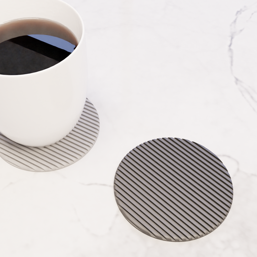 View of STL file Minimalist Drink Coaster - 3D Printable | 101mm Diameter ...