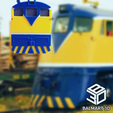 d161.png STL file Key ring train D-16000 - one color and multicolor・3D print design to download