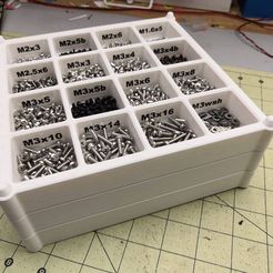 54521903_2244860482445239_726745205633449984_n.jpg Free STL file Stackable parts trays・3D print object to download