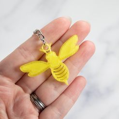bee-keychain2.jpg Archivo STL Llavero Abeja・Objeto de impresión 3D para descargar
