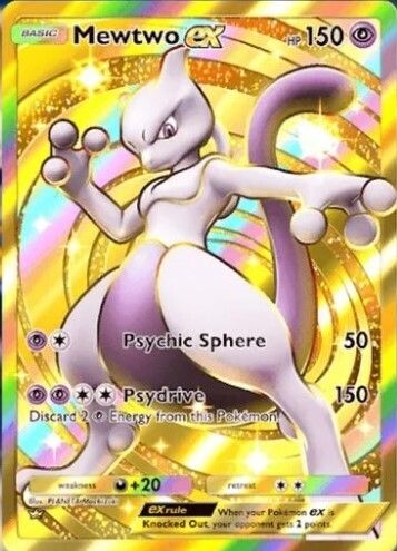 strongest mewtwo pokemon card Mewtwo ex, Pokémon TCG Pocket card with strongest attacks, embossed card