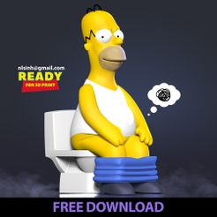 nlsinh@gmail.com READY PD ied te Free 3D file Homer with a relaxing moment・3D printable object to download