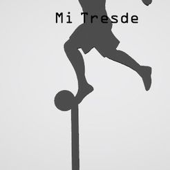 topper-jugador-corriendo-capt.jpg STL file Topper soccer player running・3D printer model to download
