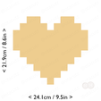 pixel_heart~9.5in-cm-inch-cookie.png Pixel Heart Cookie Cutter 9.5in / 24.1cm