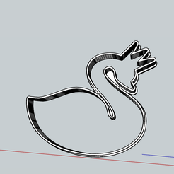 Cigno.png Swan cookie cutter crown cake design deoration party baby boy girl