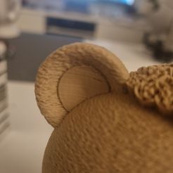 Valentine´s Teddy Bear Ornament printed in place without supports