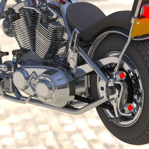 🏍️ Motorcycle chopper ghost rider・ STL File for 3D printing・Cults