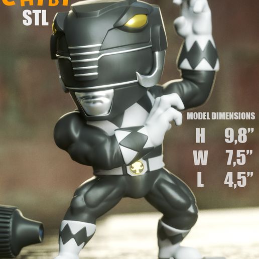 Archivo STL Black Ranger・Diseño de impresora 3D para descargar・Cults