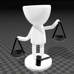 juez.jpeg Fichier STL Robert plant/pot Avocat/Juge Vaso avocat・Modèle à télécharger et à imprimer en 3D