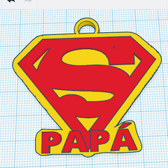 Sin-título.png Fichier STL Porte-clés Super Papa・Objet imprimable en 3D à télécharger