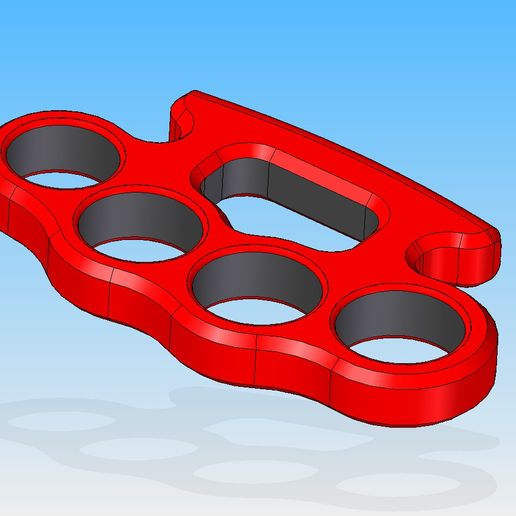Plastic knuckle duster replica 3D model