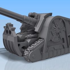 Epic_Minotaur.jpg Free STL file 1/4" Scale Self-Propelled Artillery for Human Armies・3D printing idea to download