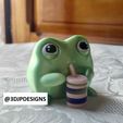 Cults3.jpg Cute Drinking Frog Couple!  - Pen Holder / Desk Decoration