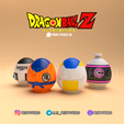 Render-huevo-dbz.png Dragon Ball Z Easter Eggs Piggy Bank - Pack x4 (Goku, Vegeta, Ship and Corp Capsule)