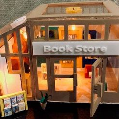 IMG_6256.jpg Download STL file Lighted Book Store Scene • Model to 3D print, CharlesProjects
