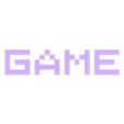 Game Over Decoration GAME v1.stl Game Over Big Logo