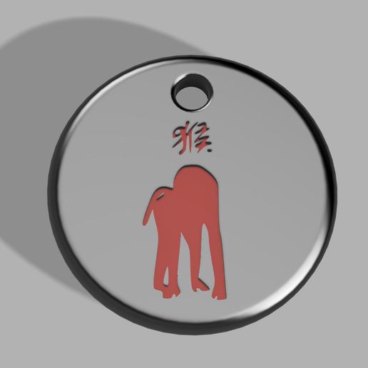 Chinese astro sign Monkey 3D model
