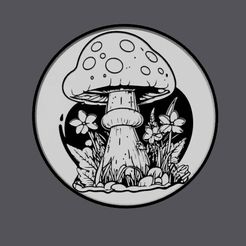 mushroom-litho-1.jpg STL file LITHOPANE LIGHT BOX - MUSHROOMS 1・3D print design to download