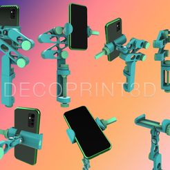 SOPORTE-MONOPODE1.jpg Articulated Monopod Cell Phone Stand 3d Printing