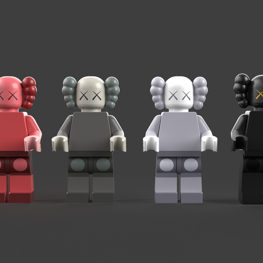Archivo STL Kaws Lego Companion Figures・Objeto imprimible en 3D para