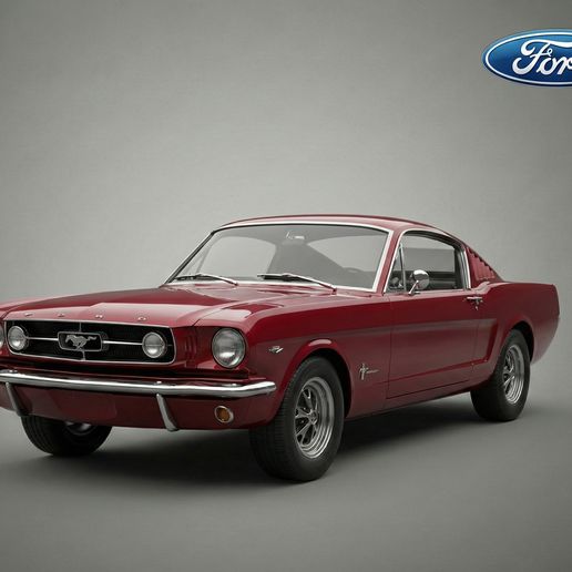 1965 Ford Mustang Fastback 2+2 - American Pony Car Icon - High-Detail 3D Printable