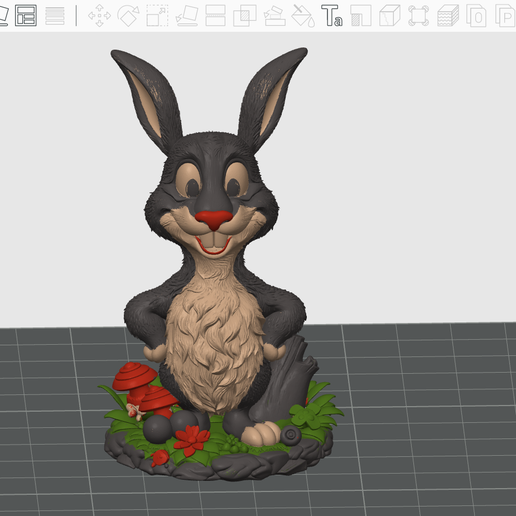 Cute Woodland Bunny Easter Egg Holder - Multi Color 3D Print Figurine - Spring Decor Diorama
