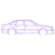 90 b3 1986.stl Wall Silhouette: Audi - 90 b3 1986