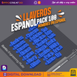 PORTLLAVERESPA3.png PACK 1 Keychains with 100 names in Spanish digital STL files for 3d latin printing