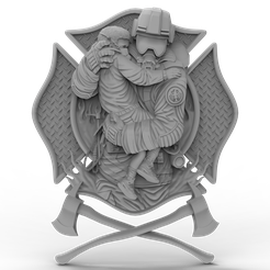 Firefighter-Saves.png 3D Model STL File for CNC Router/Laser & 3D Printer Firefighter Saves
