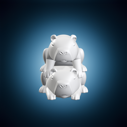 🗿 Stacked Capybara Animal Figures Toy Collection・ 3D File for 3D ...