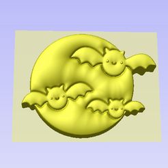 297452008_771284767249790_6479229820954273045_n-1.jpg Fichier 3D Modèle solide de chauve-souris Kawaii sur la lune pour le moulage sous vide, la fabrication de moules en silicone, de bombes à bain, de savon, etc.・Idée pour impression 3D à télécharger, Prints4fun