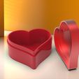 untitled.93.jpg STL file Gift Box : heart shaped free gift box・3D print object to download