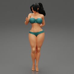 Girl-00.jpg Fichier 3D Modèle d'impression 3D d'une fille de plage en bikini sexy・Modèle à télécharger et à imprimer en 3D, 3DGeshaft