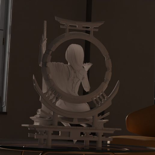 0004.jpg Cyber punk futuristic diorama Pre-cuted EASY PRINT model