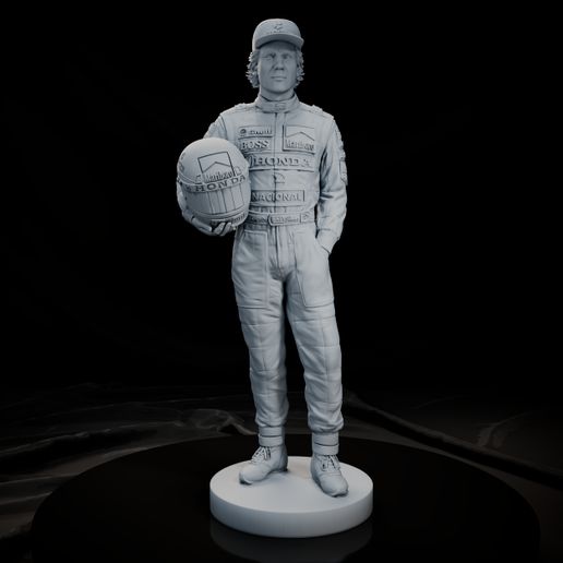 【A・セナ】AYRTON SENNA FINE ART STATUE Fine Art Statue Ayrton Senna -50th Birthday- - HobbySearch