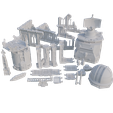 ScifiSetRender.png "modular Sci-fi Outpost" - FULL SET - Wargaming Tabletop Terrain - fully modular wargaming terrain
