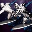 Say EXT*'TERM De ae ' PATREON:COM/3DWICKED 2 Wicked Silver Surfer Sculpture: Tested and ready for 3d printing