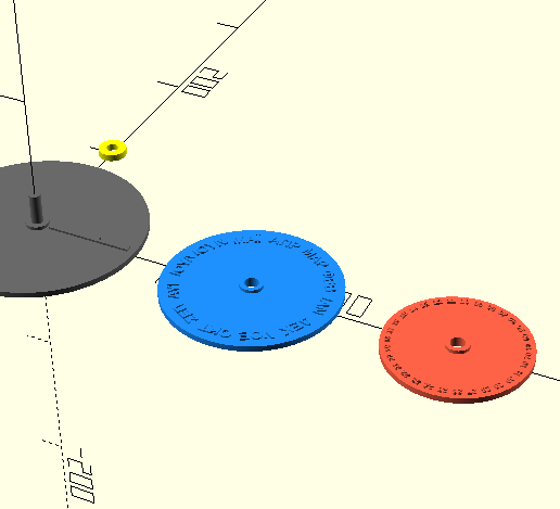 Greek Perpetual Calendar - Minimalist Desk Accessory - No Support
