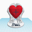 forever-in-our-hearts.png Angel wings heart with celtic knot cross, Forever in our heart text, Memorial statue, decorative religious gift, condoleance gift, Remembrance Gift