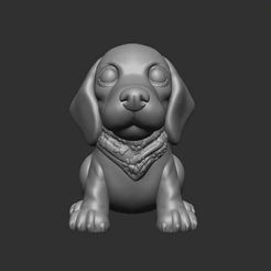 FRONTAL.jpg STL file BEAGLE DOG・Template to download and 3D print